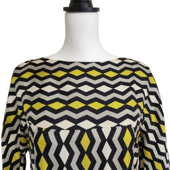 MILLY of New York Silk Retro Mod Shift‎ Dress Size 6 - Picture 3 of 7